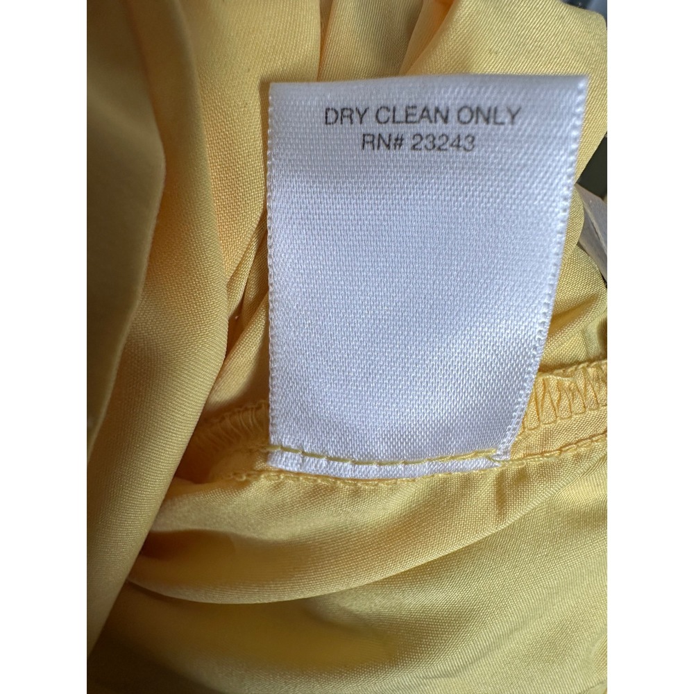 New York & Company Yellow Geometric Honeycomb Mesh Fit Flare Dress Sz 6 VN130001 - Picture 8 of 12